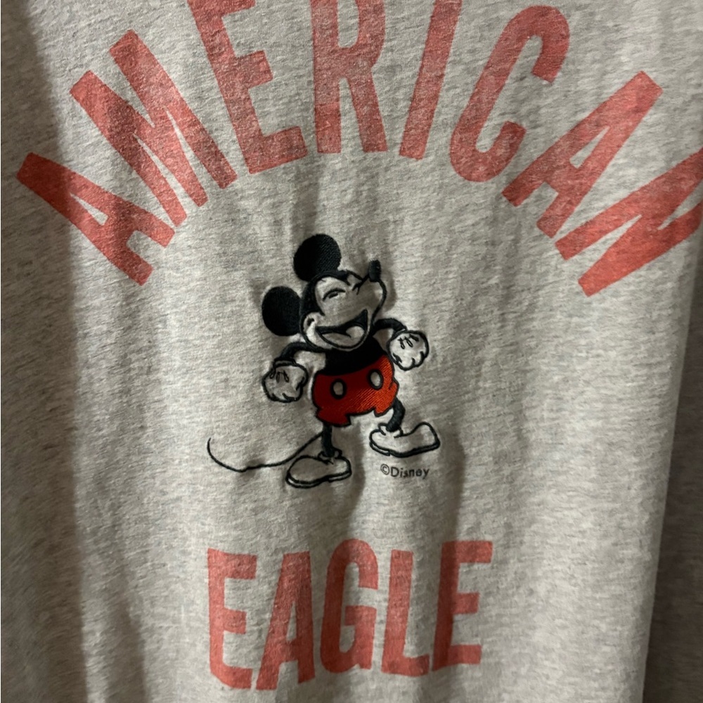 Disney x AE Mickey Mouse Oversized Men's L Embroidered Short Sleeve Tee Shirt - Picture 4 of 10